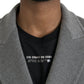 Dolce & Gabbana Gray Double Trench Coat Cashmere Jacket