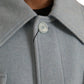 Dolce & Gabbana Light Blue Wool Button Trench Coat Jacket