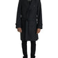 Dolce & Gabbana Black Double Breasted Trench Coat Jacket