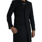 Dolce & Gabbana Black Single Breasted Trench Coat Jacket