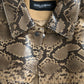 Dolce & Gabbana Beige Exotic Leather Biker Blouson Jacket