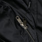 Dolce & Gabbana Black Hooded Long Windbreaker Jacket