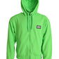 Dolce & Gabbana Neon Green Hooded Full Zip Top Sweater