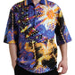 Dolce & Gabbana Multicolor Luminarie Print Cotton Casual Shirt