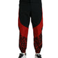 Dolce & Gabbana Black Red Leopard Print Nylon Jogger Pants