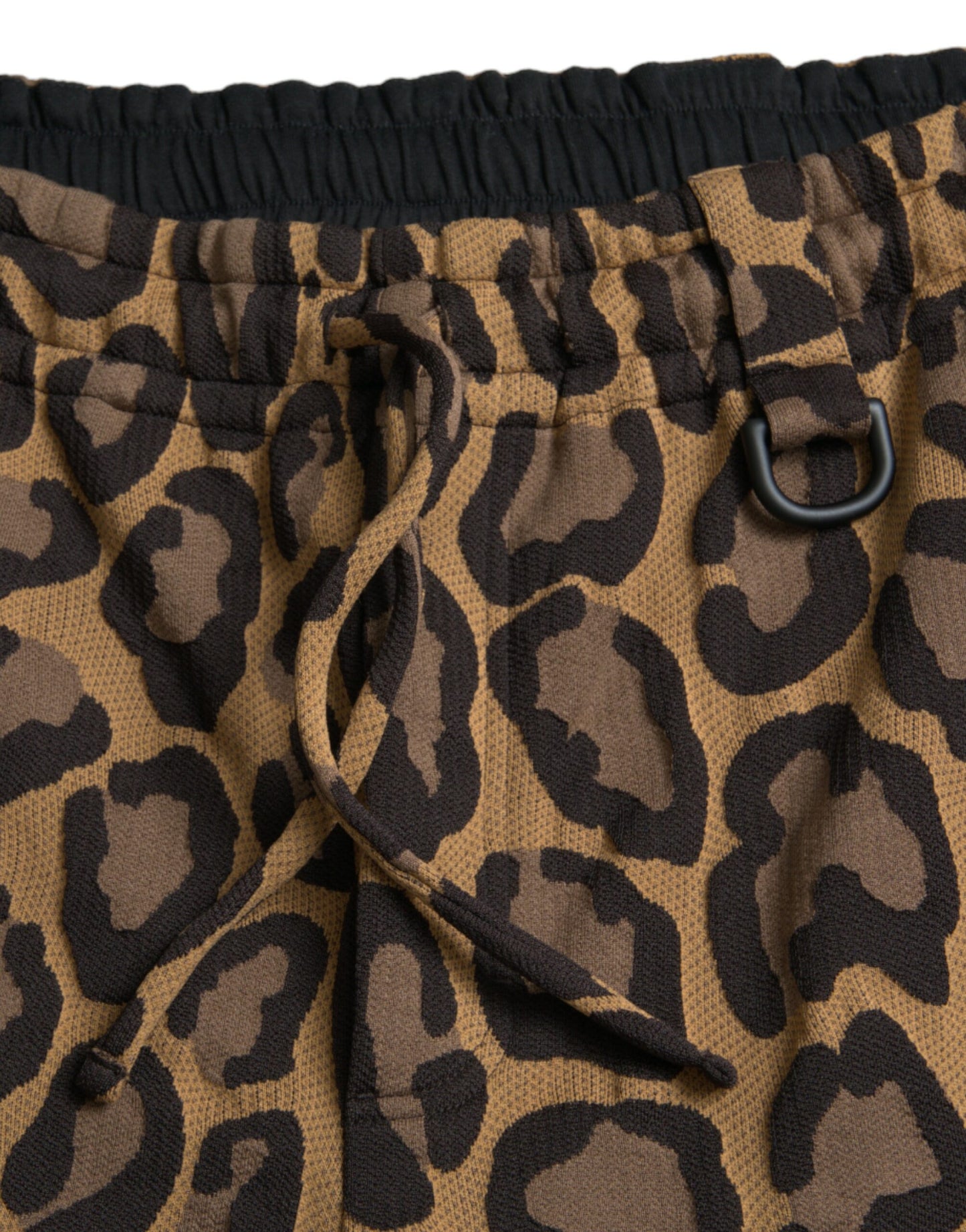 Dolce & Gabbana Brown Leopard Print Jogger Pants