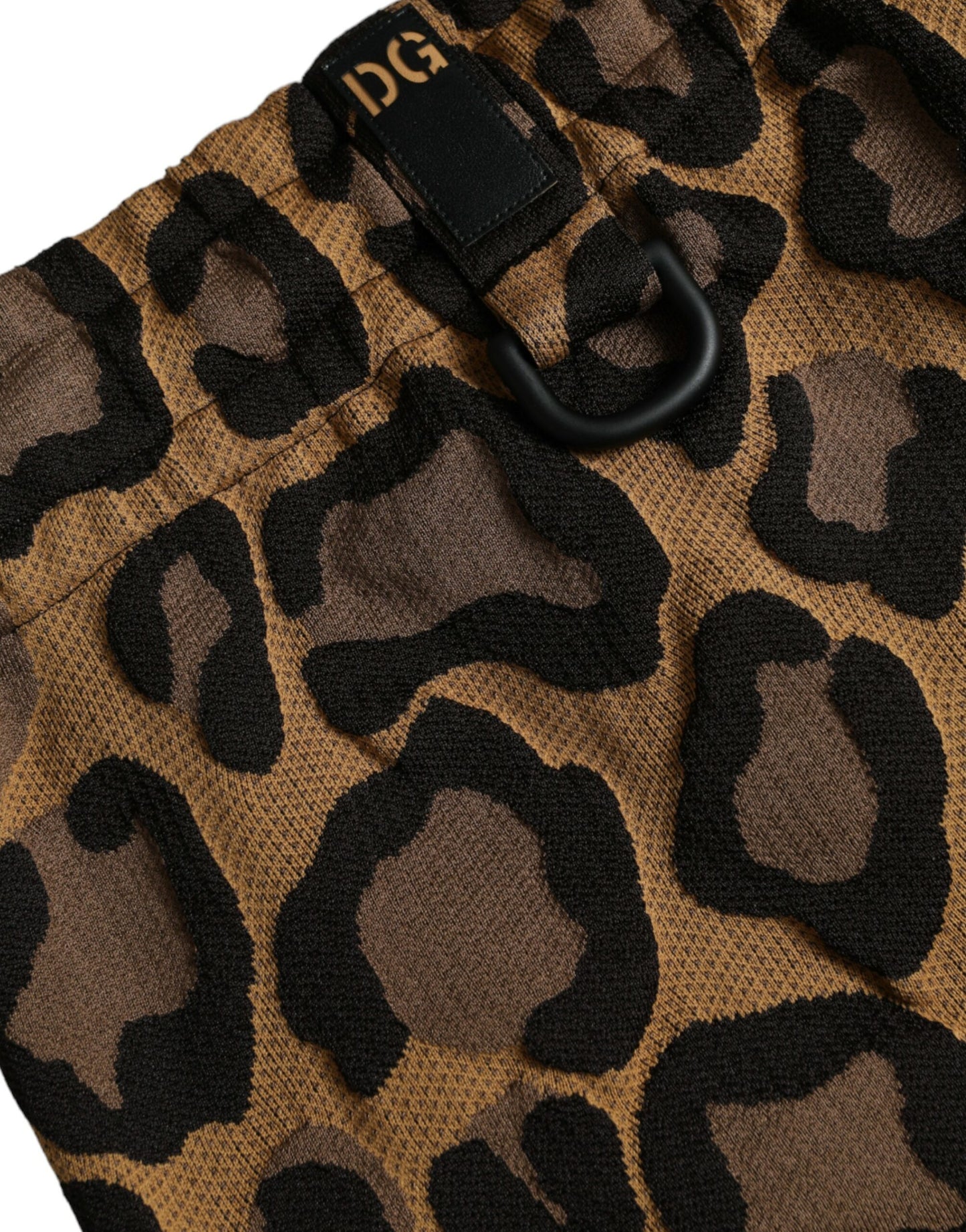 Dolce & Gabbana Brown Leopard Print Jogger Pants