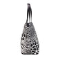 Michael Kors Carter Large Black Animal Print PVC Open Tote Shoulder Purse Bag