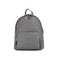 Burberry Abbeydale Branded Charcoal Grey Pebbled Leather Backpack Bookbag