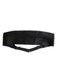 Dolce & Gabbana Black Men Wide Waist Silk Belt Cummerbund