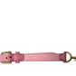 Dolce & Gabbana Pink Leather Crystal Chain Embellished Belt