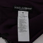 Dolce & Gabbana Purple Silk Stretch Black Lace Dress