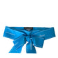 Dolce & Gabbana Blue AMORE Wide Waist Belt