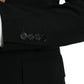 Dolce & Gabbana Black Wool Peak Single Breasted Coat Blazer