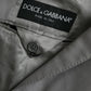 Dolce & Gabbana Gray Wool Peak Single Breasted Coat Blazer