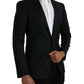 Dolce & Gabbana Black Wool MARTINI Single Breasted Blazer