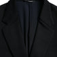 Dolce & Gabbana Black Wool Notch Single Breasted Coat Blazer