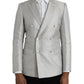 Dolce & Gabbana Off White MARTINI Double Breasted Coat Blazer