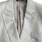 Dolce & Gabbana Off White MARTINI Double Breasted Coat Blazer