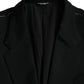 Dolce & Gabbana Black Wool Single Breasted Coat Blazer