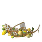 Dolce & Gabbana Gold Tone Brass Crystal Sicily Lemon Head Crown Tiara