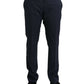 Dolce & Gabbana Blue Wool Slim Fit Dress Formal Pants