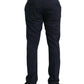 Dolce & Gabbana Blue Wool Slim Fit Dress Formal Pants