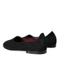 Dolce & Gabbana Black Suede Loafers Formal Dress Slip On Shoes