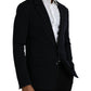 Dolce & Gabbana Black Wool Single Breasted Coat Blazer