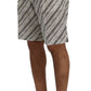 Dolce & Gabbana White Black Striped Casual Shorts