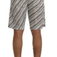 Dolce & Gabbana White Black Striped Casual Shorts