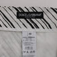 Dolce & Gabbana White Black Striped Casual Shorts