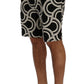 Dolce & Gabbana Black White Pattern Linen Shorts