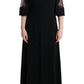 Dolce & Gabbana Black Stretch Shift Maxi Dress