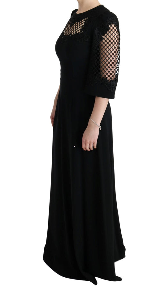 Dolce & Gabbana Black Stretch Shift Maxi Dress