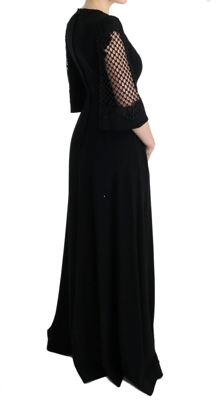 Dolce & Gabbana Black Stretch Shift Maxi Dress