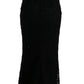 Dolce & Gabbana Black Floral Lace Ricamo Long Dress