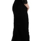 Dolce & Gabbana Black Floral Lace Ricamo Long Dress