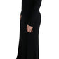 Dolce & Gabbana Black Stretch Long Gown Sheath Dress