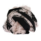 Dolce & Gabbana Black Silk Pink Floral Lace Hair Claw