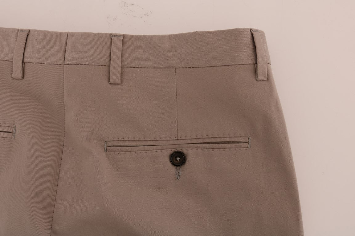 Dolce & Gabbana Beige Cotton Stretch Chinos Pants