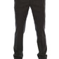 Dolce & Gabbana Gray Wool Striped Formal Pants