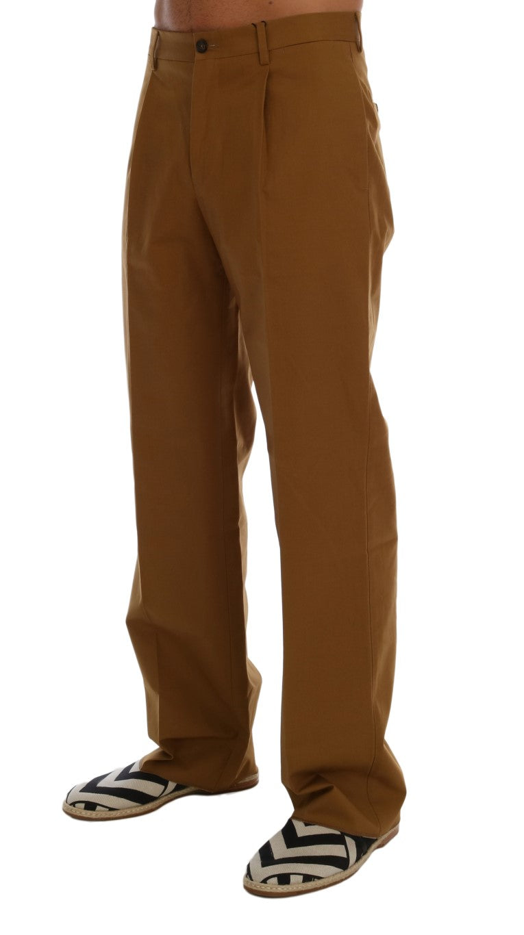 Dolce & Gabbana Brown Stretch Cotton Pants