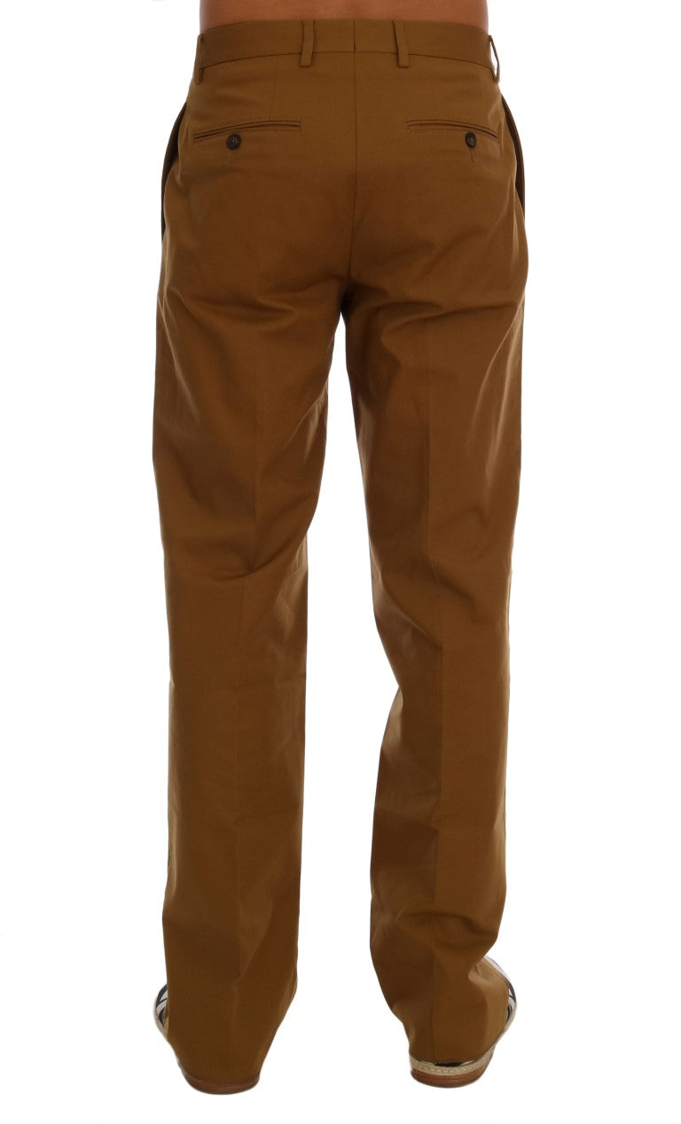 Dolce & Gabbana Brown Stretch Cotton Pants