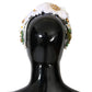 Dolce & Gabbana Yellow White Sunflower Crystal Headband