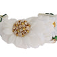 Dolce & Gabbana Yellow White Sunflower Crystal Headband