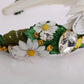 Dolce & Gabbana Yellow White Sunflower Crystal Headband