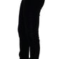 Ermanno Scervino Black Velvet Slim Fit Pants