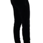 Ermanno Scervino Black Velvet Slim Fit Pants