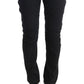 Ermanno Scervino Black Cotton Slim Fit Casual Pants